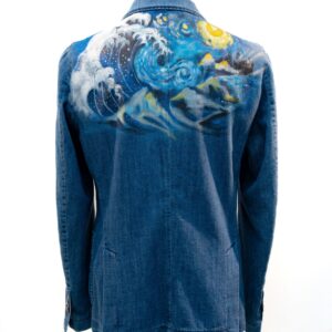 Giacca jeans modello onde mare