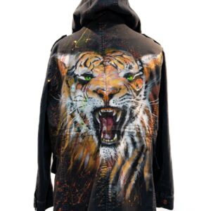 Parka effetto vissuto modello tigre