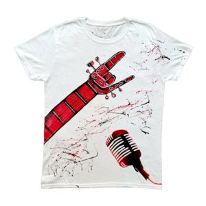 T-shirt motivo rock and roll - effetto Splash