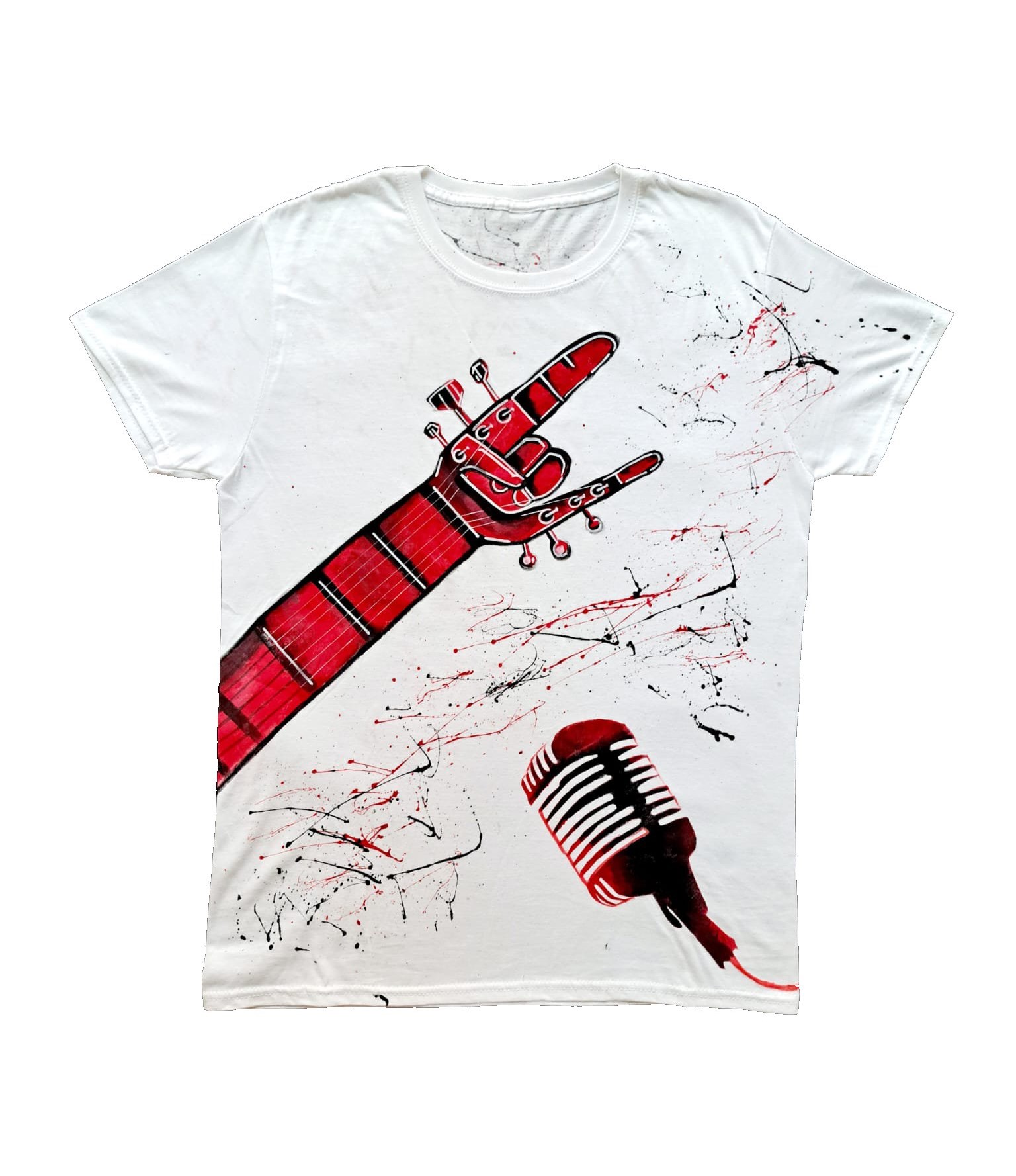 T-shirt motivo rock and roll - effetto Splash