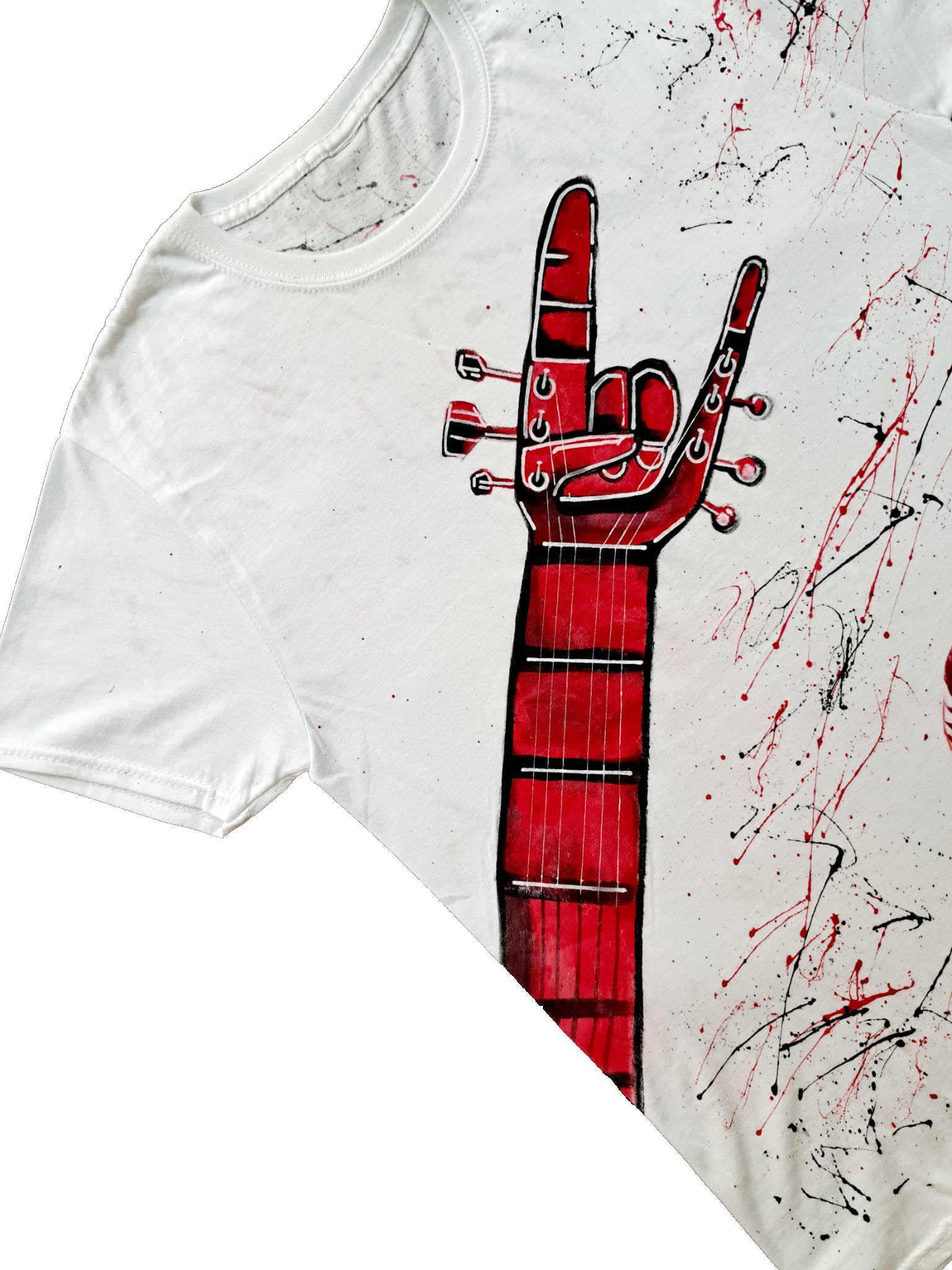 T-shirt motivo rock and roll - effetto Splash - immagine 2