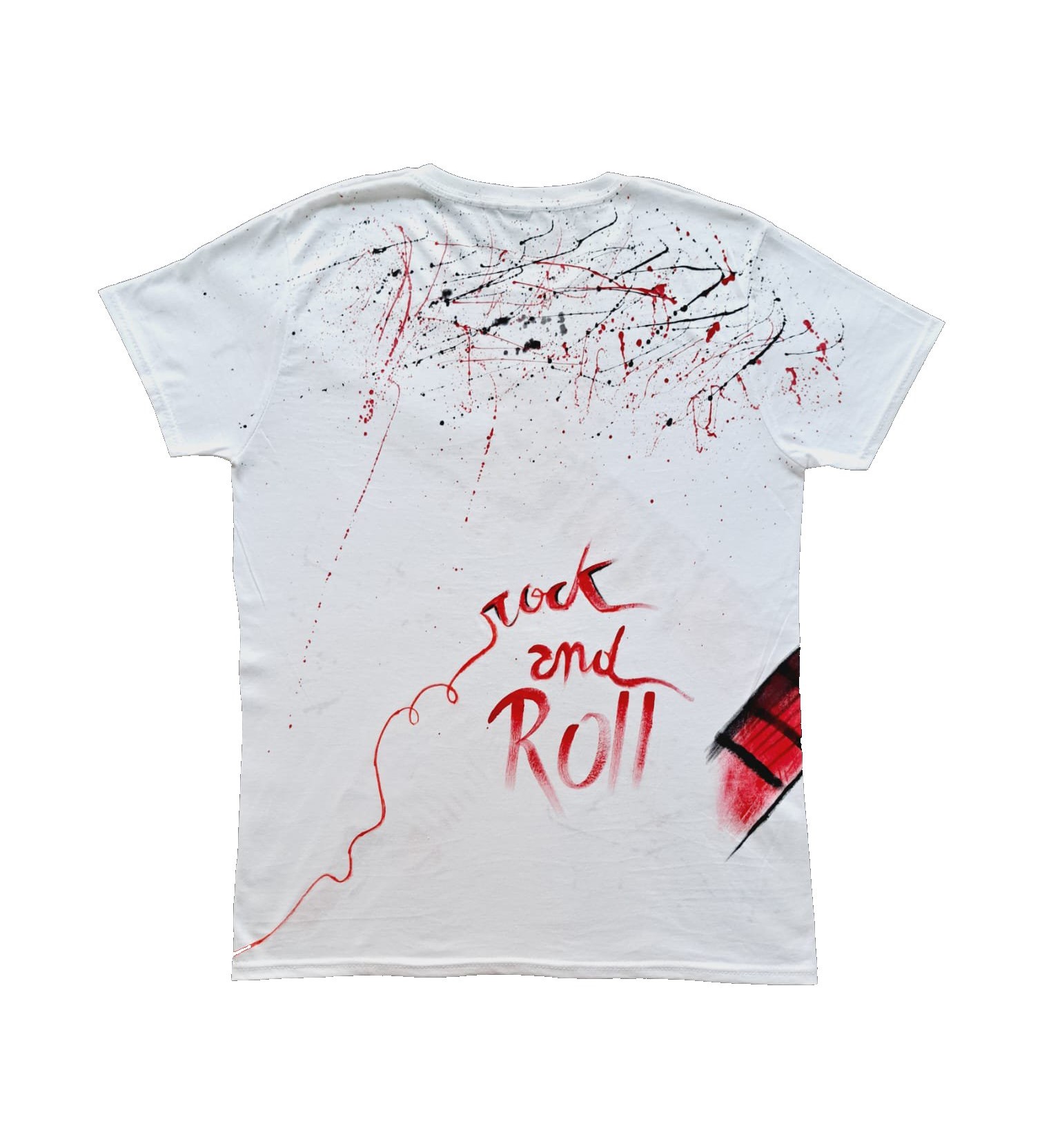 T-shirt motivo rock and roll - effetto Splash - immagine 4