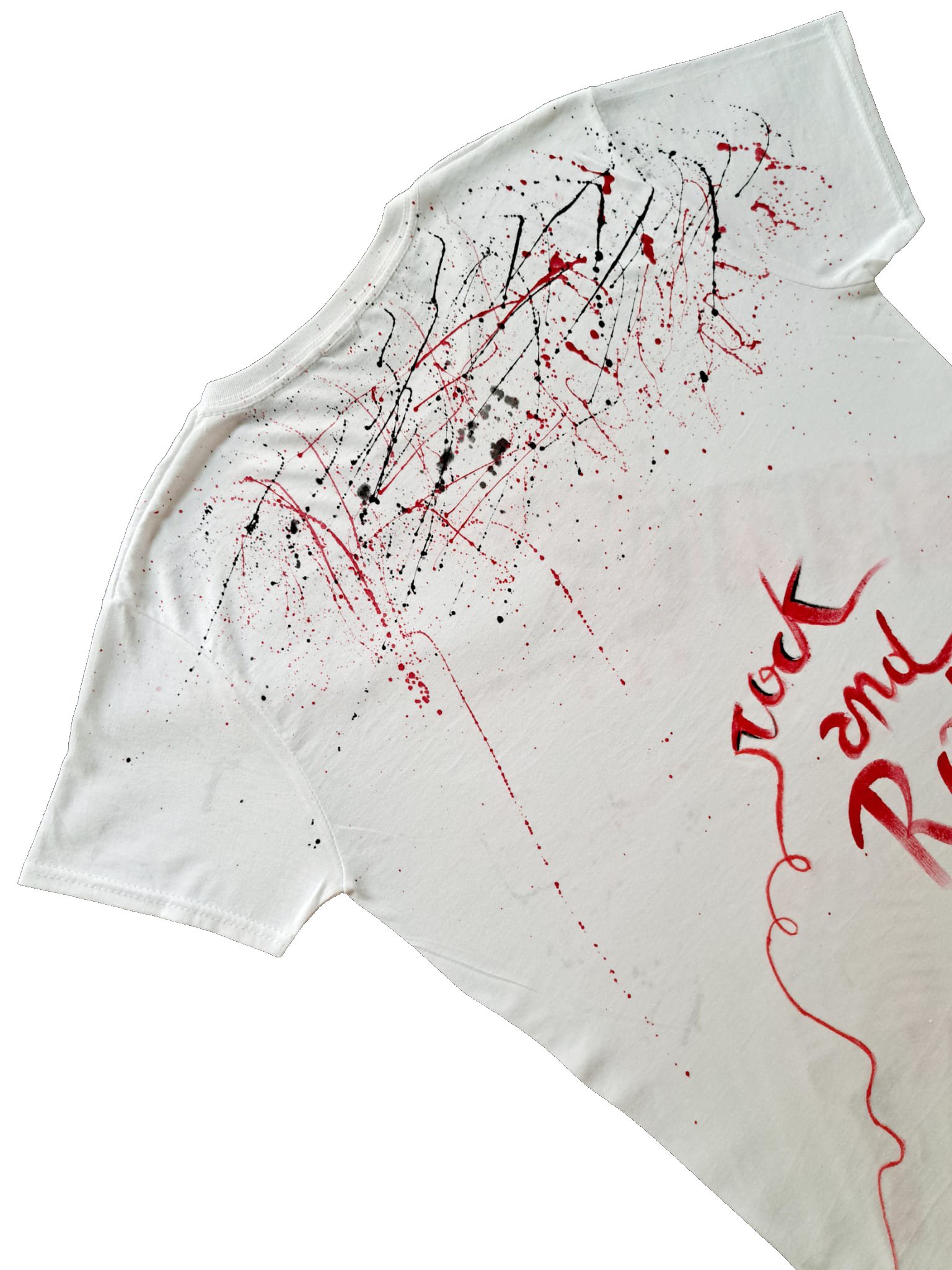 T-shirt motivo rock and roll - effetto Splash - immagine 5