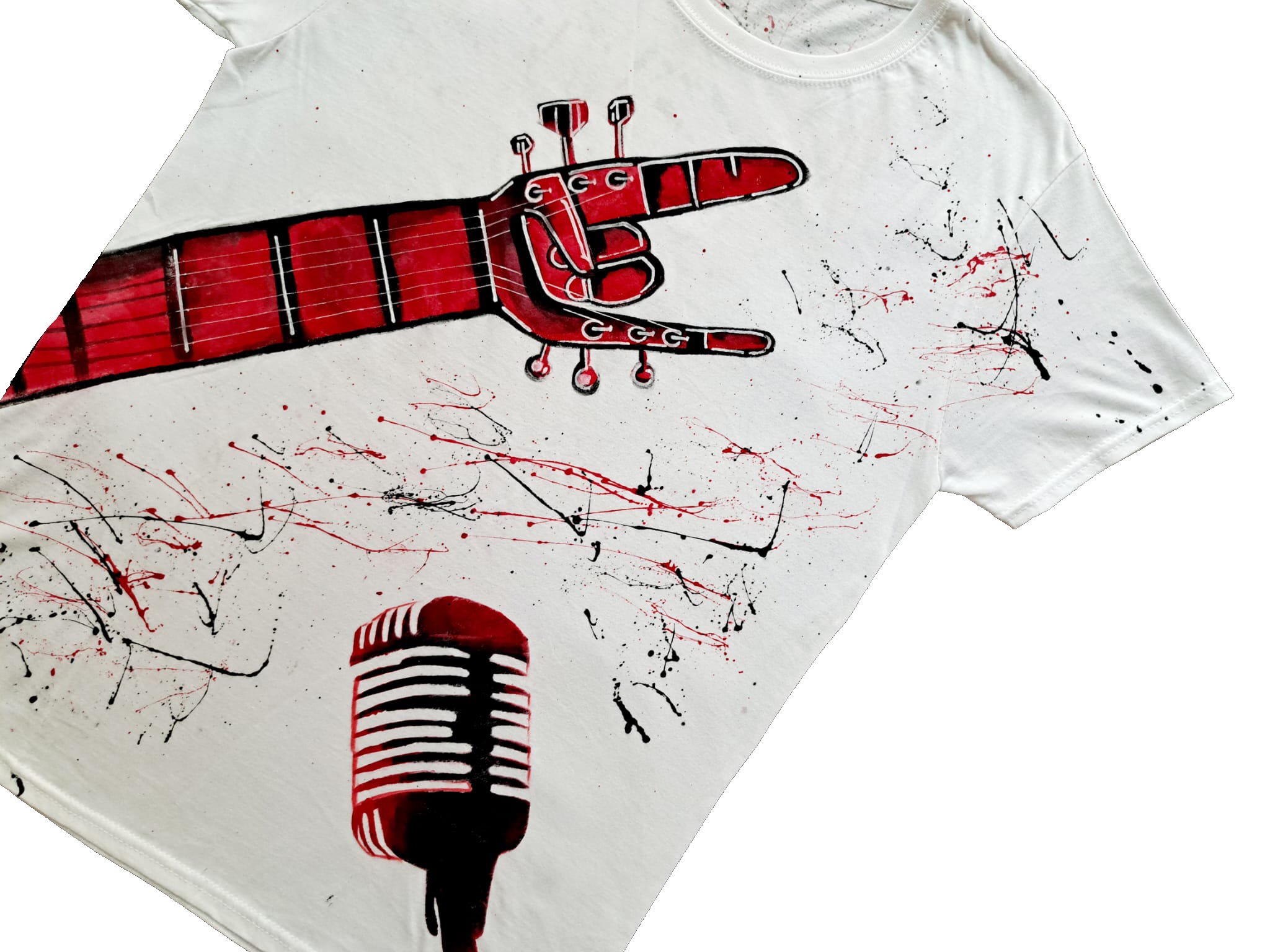 T-shirt motivo rock and roll - effetto Splash - immagine 3