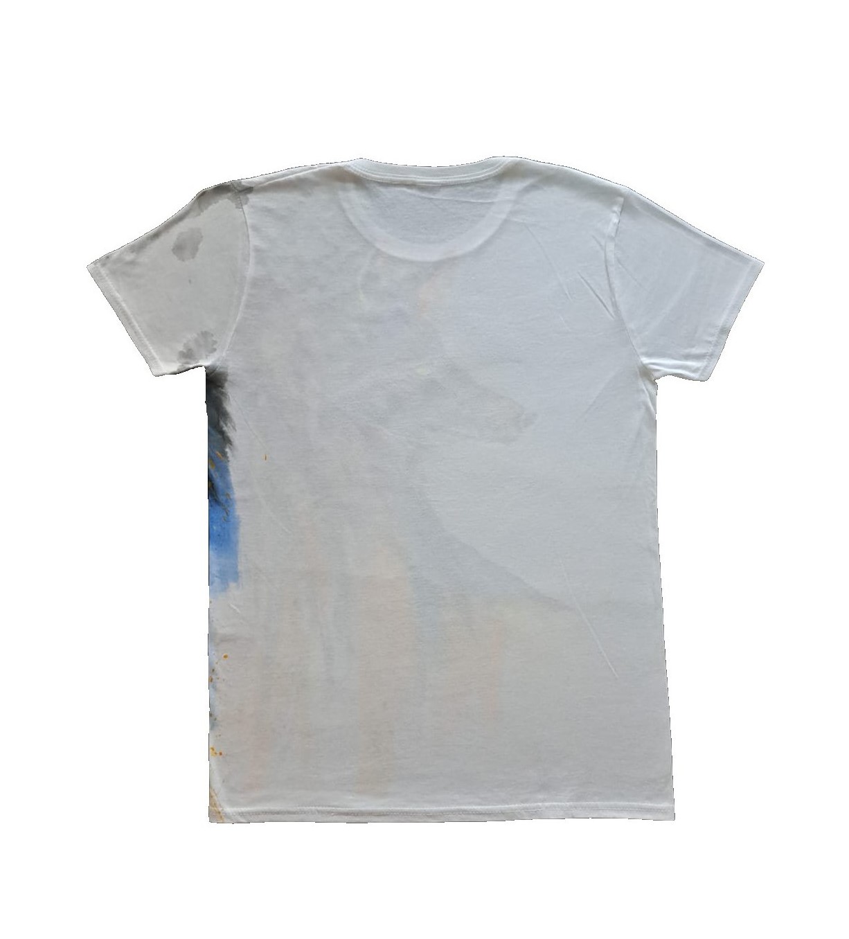 T-shirt dipinta a mano motivo lupo - effetto Splash - immagine 4