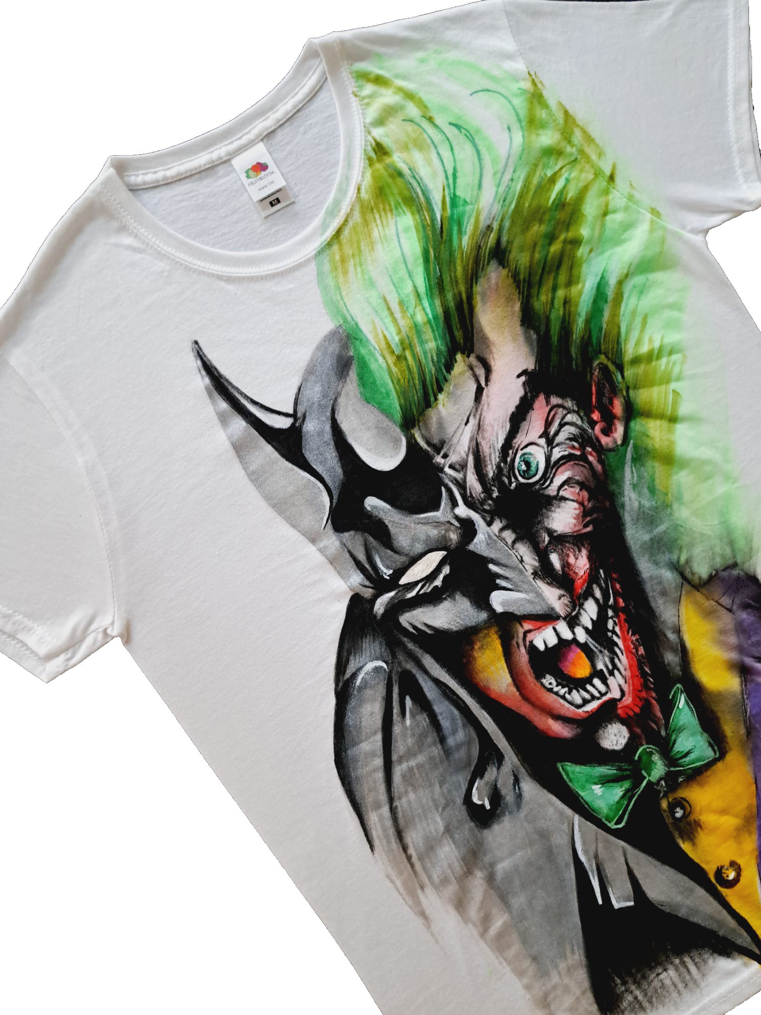 T-shirt dipinta a mano motivo Er diablo - immagine 3