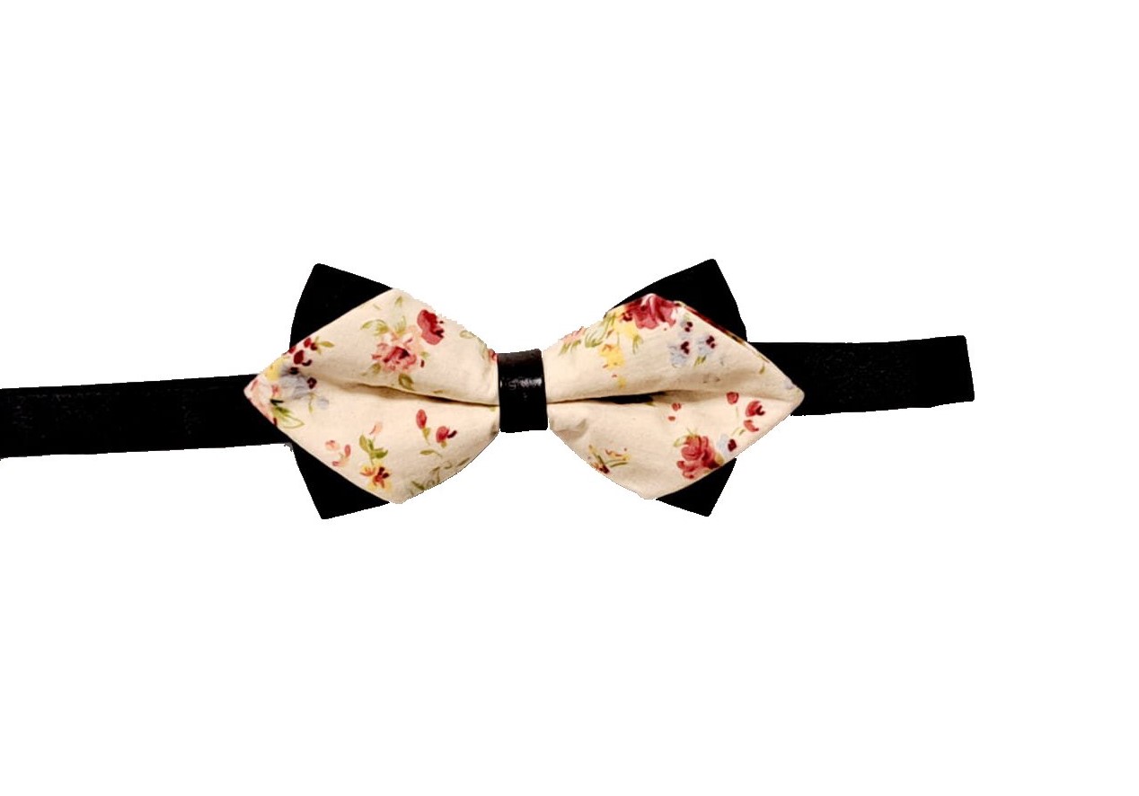 Papillon bicolore con Pochette fantasia - immagine 2