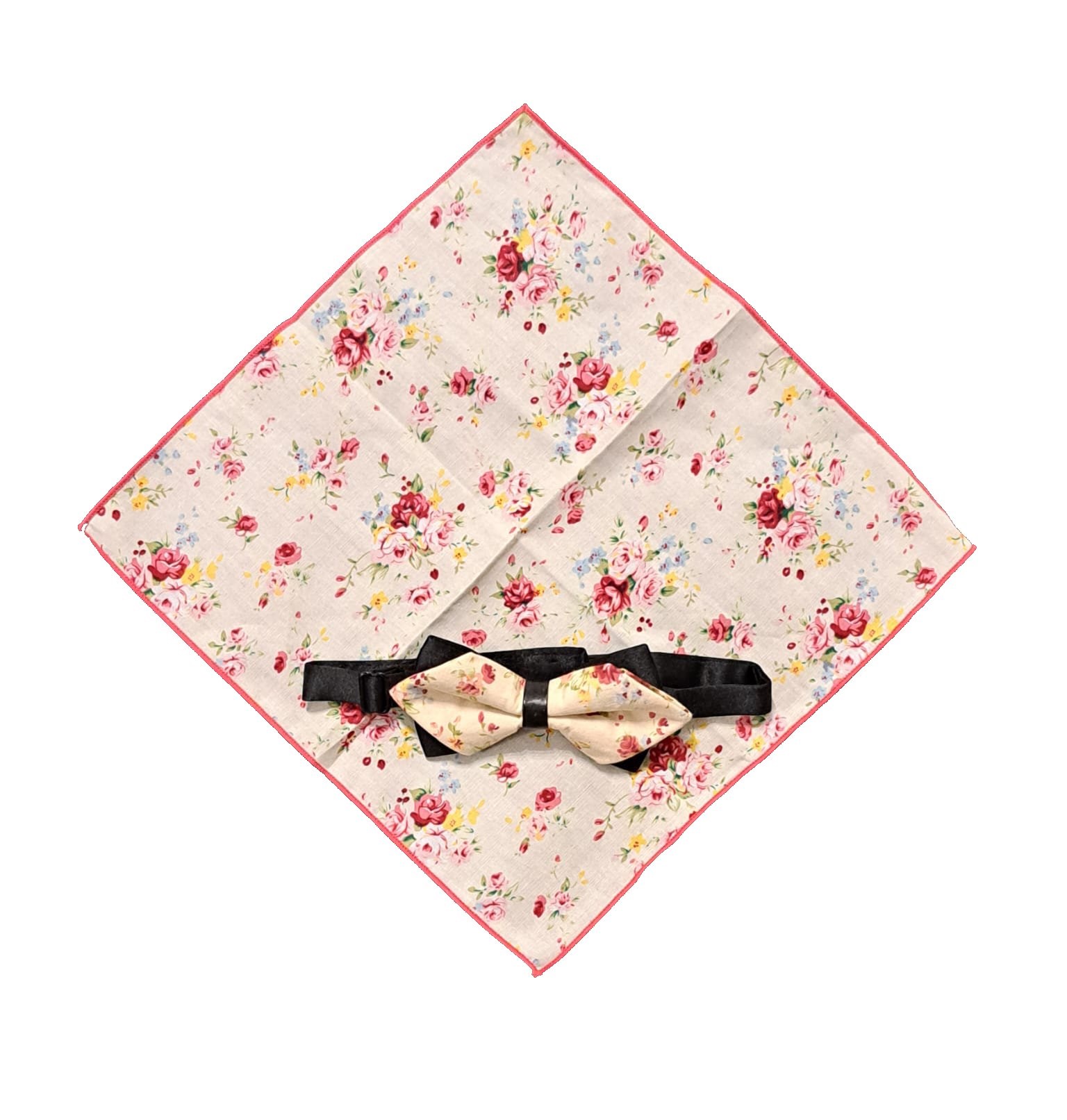 Papillon bicolore con Pochette fantasia