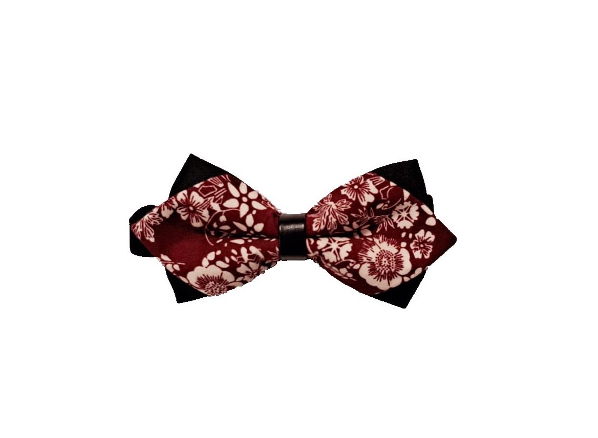 Papillon bicolore con Pochette fantasia - immagine 2
