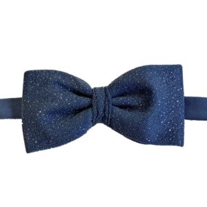 Papillon blu navy in tessuto Effetto scintilla