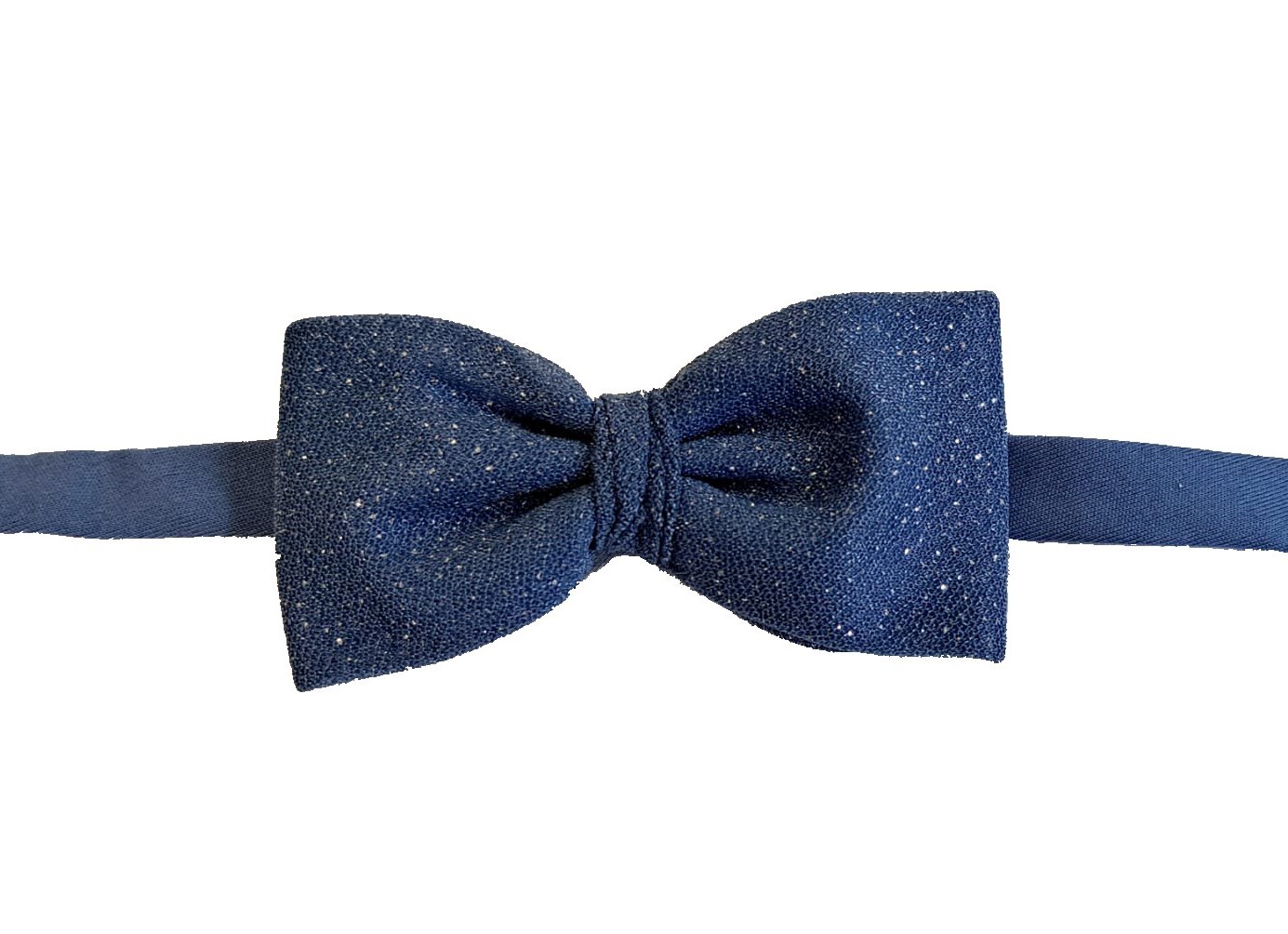 Papillon blu navy in tessuto Effetto scintilla